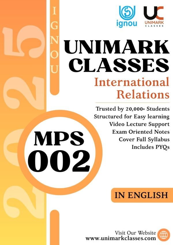 IGNOU MPS 002 Notes 2025, IGNOU International Relations Notes PDF, MPS 002 IGNOU Notes Free Download, IGNOU MA Political Science 2nd Year Notes, MPS 2 Notes in Hindi Medium, MPS 002 Notes English Medium IGNOU, Realism and Liberalism IGNOU Notes, IGNOU MPS 002 Solved Questions, Cold War Globalization IGNOU Notes, Unimark Classes MPS 002 Notes