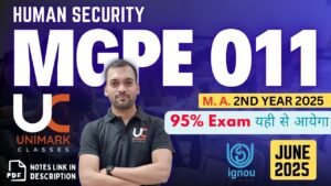 MGPE 011 IGNOU Notes, Human Security 