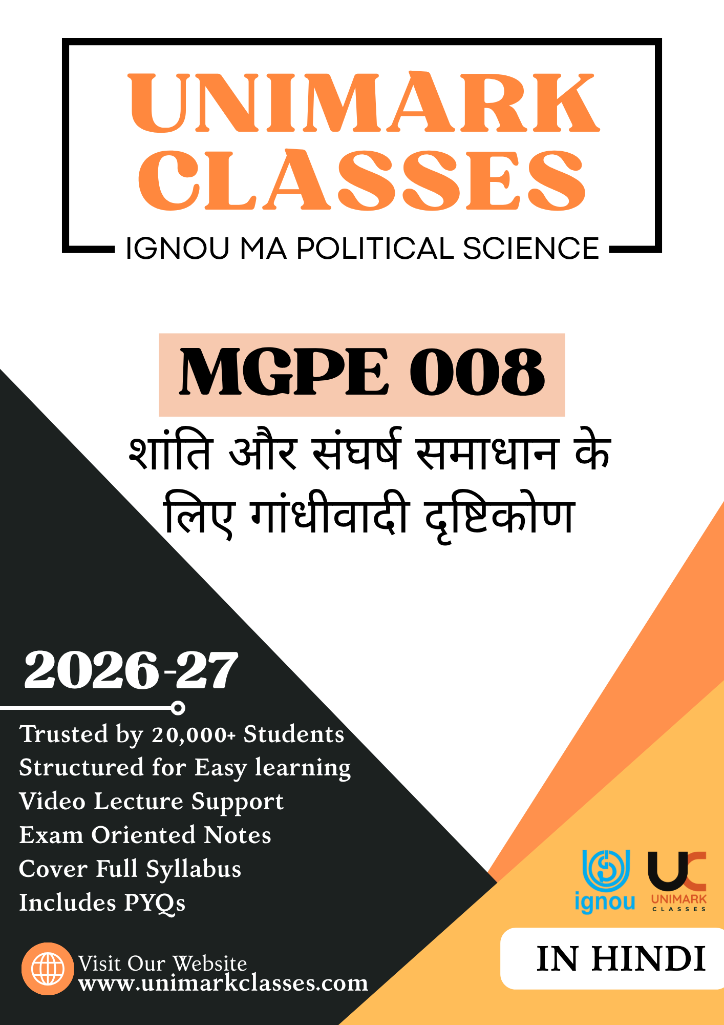 IGNOU MGPE 008 Gandhian Approach to Peace and Conflict Resolution Notes PDF June 2026 – Hindi & English | Unimark Classes - Image 2