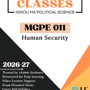 IGNOU MGPE 011 Human Security Notes PDF June 2026 – Hindi & English | Unimark Classes
