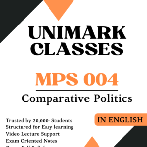 IGNOU MPS 004 Comparative Notes PDF June 2026 in English & Hindi- Unimark Classes