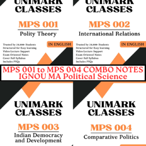 IGNOU (MPS 001 to 004) 1st Year MA Political Science PDF Notes Combo June 2026 – English & Hindi - Unimark Classes
