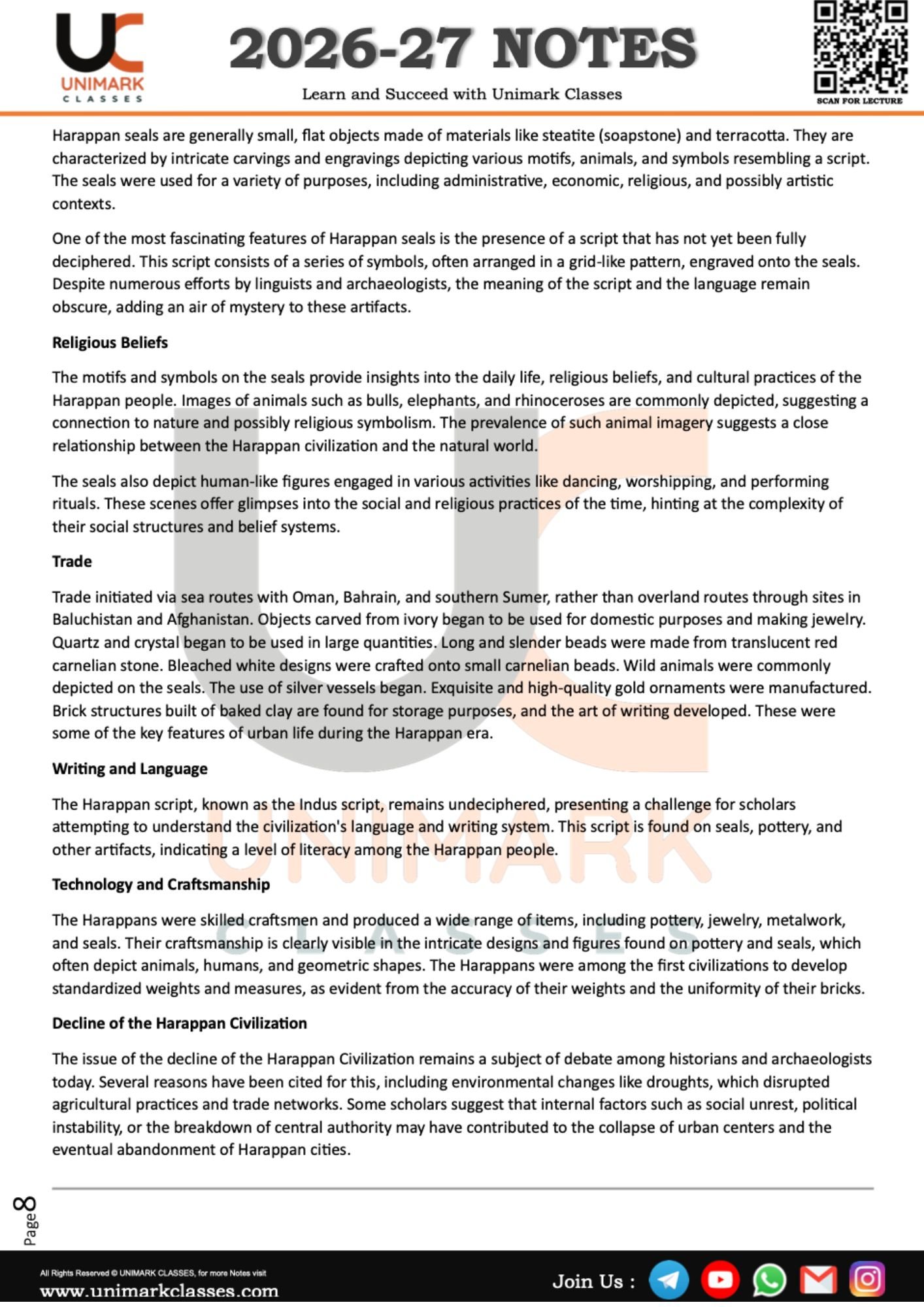 MHI IGNOU NOtes Deo Unimark Classes in English 2 june 2026 exams Unimark Classes